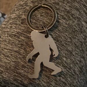 Silver Bigfoot Keychain